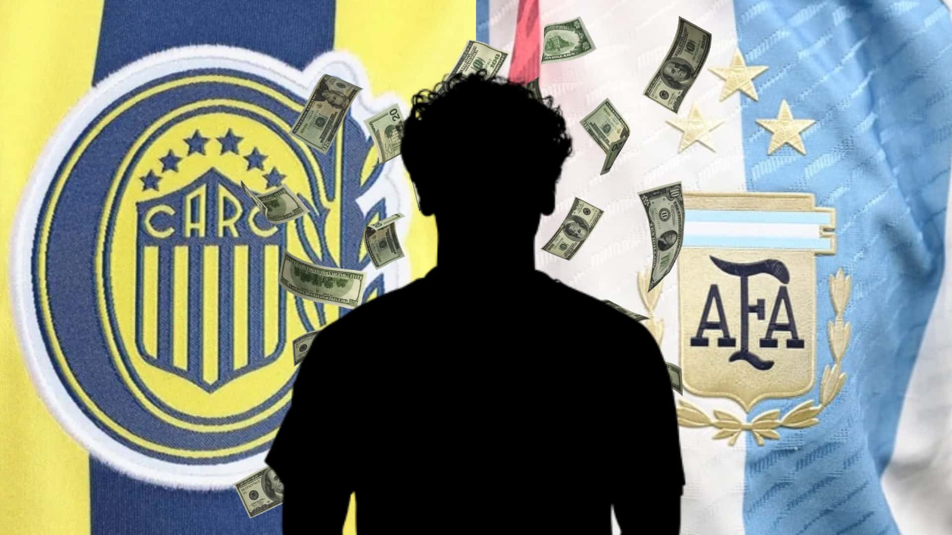Escudos de Rosario Central y la Selección Argentina