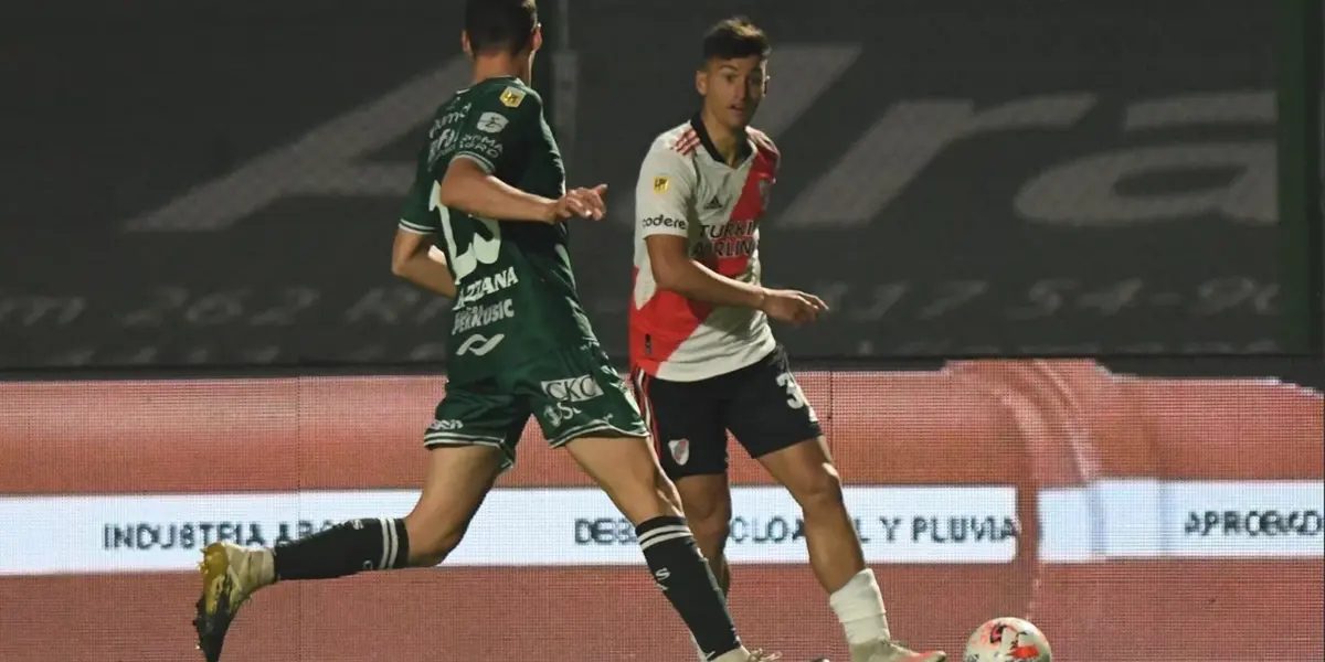 Este lunes, Felipe Salomoni hizo su presentación en la Primera del Millonario, durante la victoria por 2-1 ante Sarmiento.