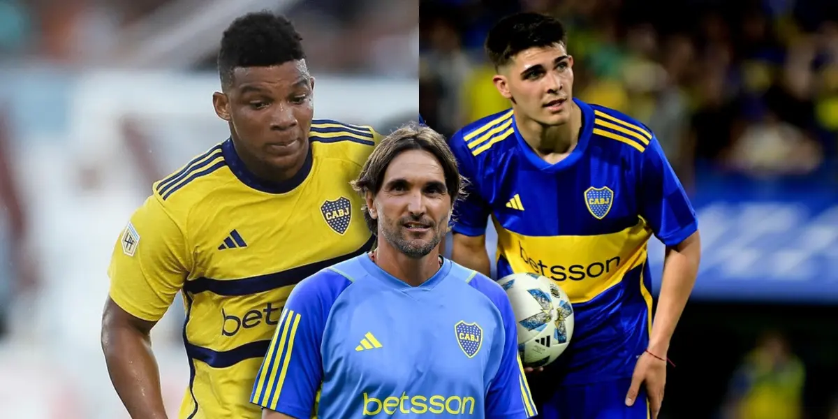 Fabra y Taborda junto a Martínez.