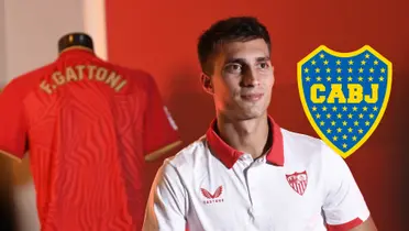 Federico Gattoni con la camiseta del Sevilla.