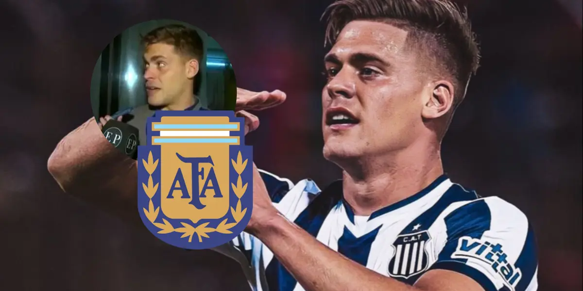 Federico Girotti celebrando un gol con Talleres