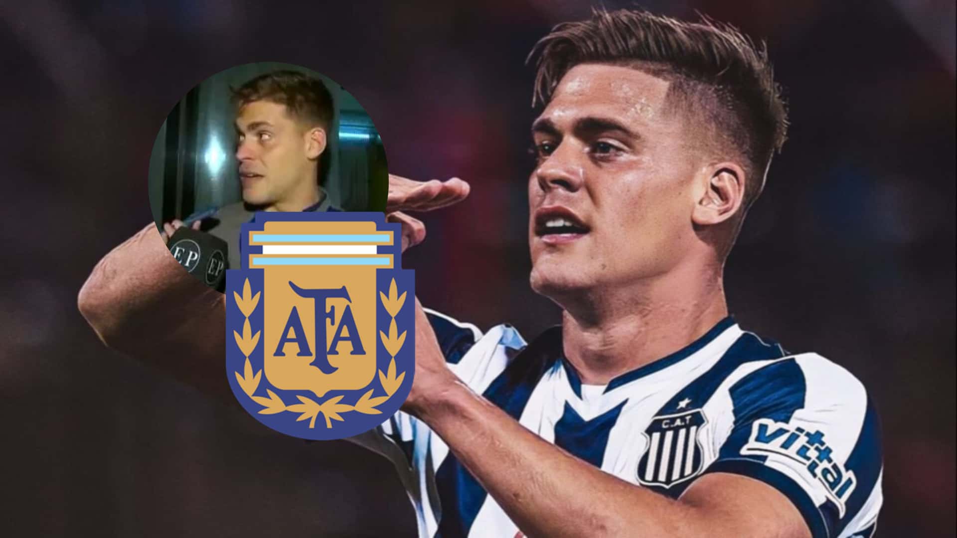 Federico Girotti celebrando un gol con Talleres