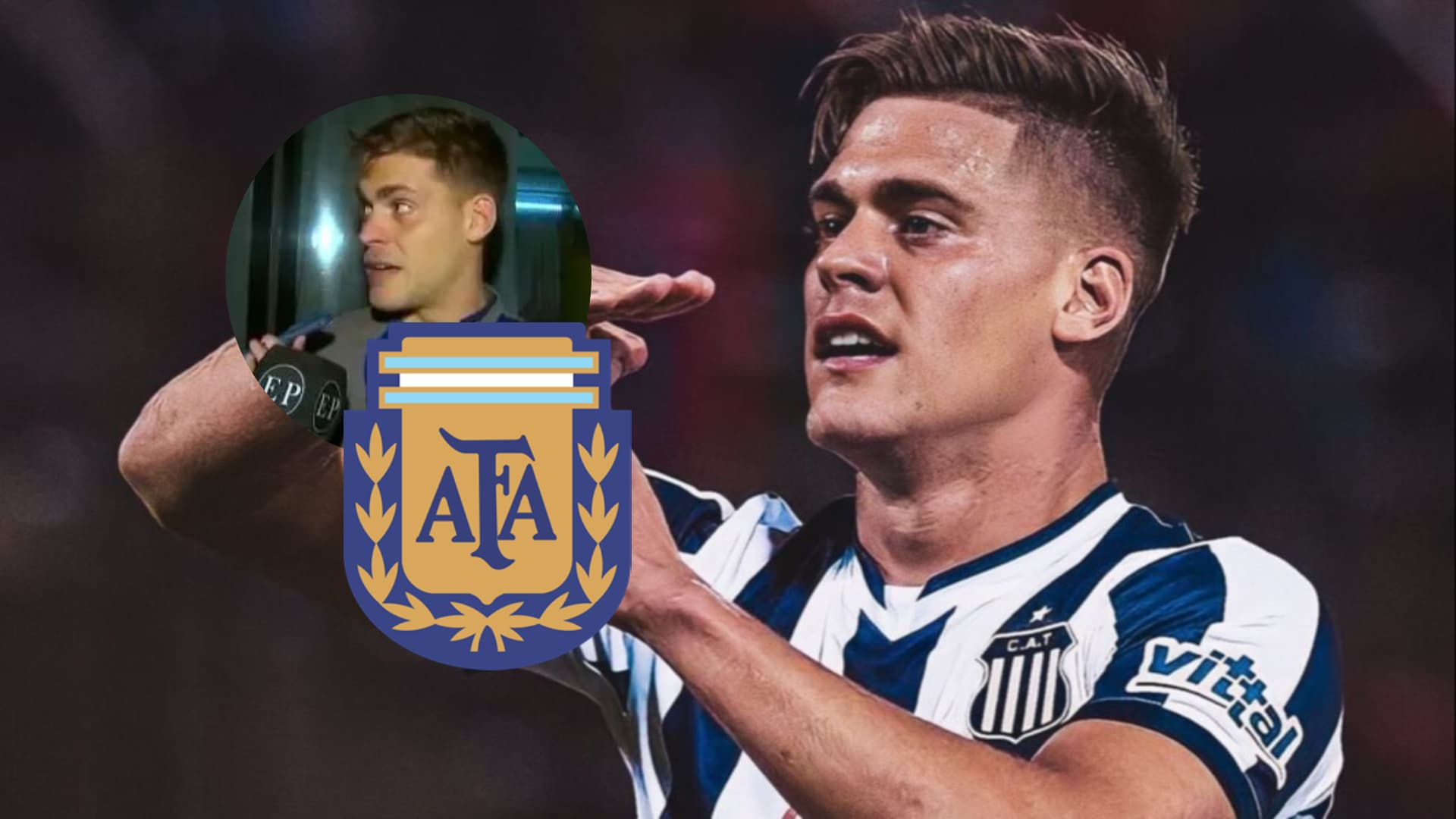 Federico Girotti celebrando un gol con Talleres