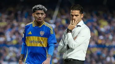 Fernando Gago y su severa decisión con Medina (Foto Baires - Edición).