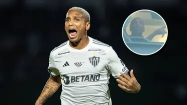 Fiel a su estilo, el delantero brasileño chicaneó a los hinchas del Millonario.