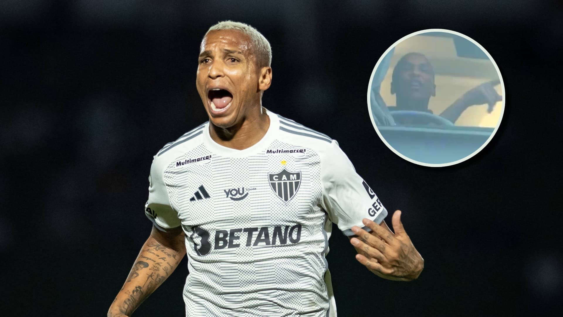 Fiel a su estilo, el delantero brasileño chicaneó a los hinchas del Millonario.