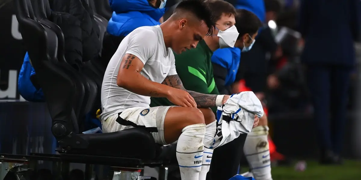 Flojo partido de Lautaro Martínez que salió sustituido y no pudo contener su bronca
