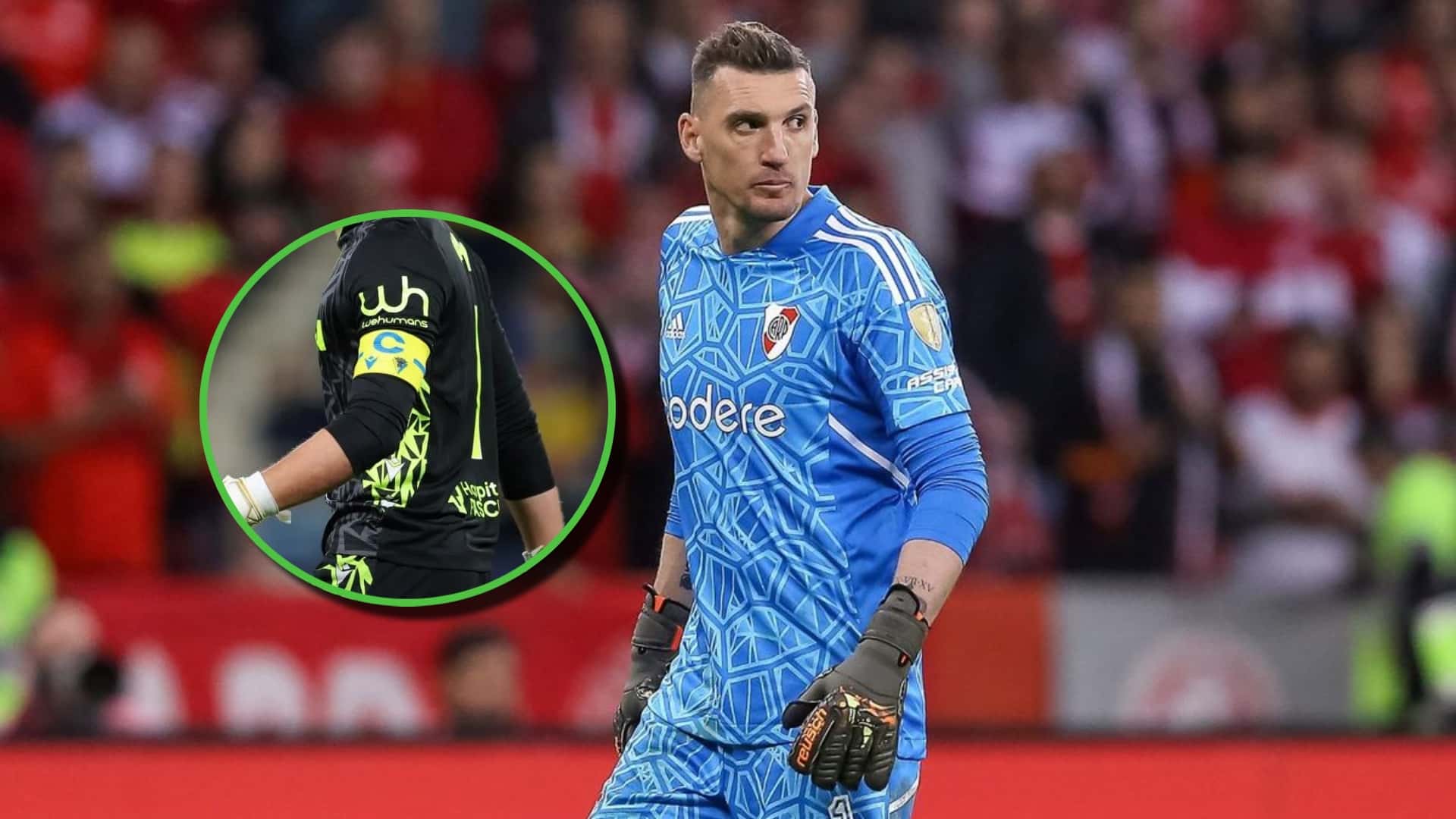 Franco Armani atajando en River.