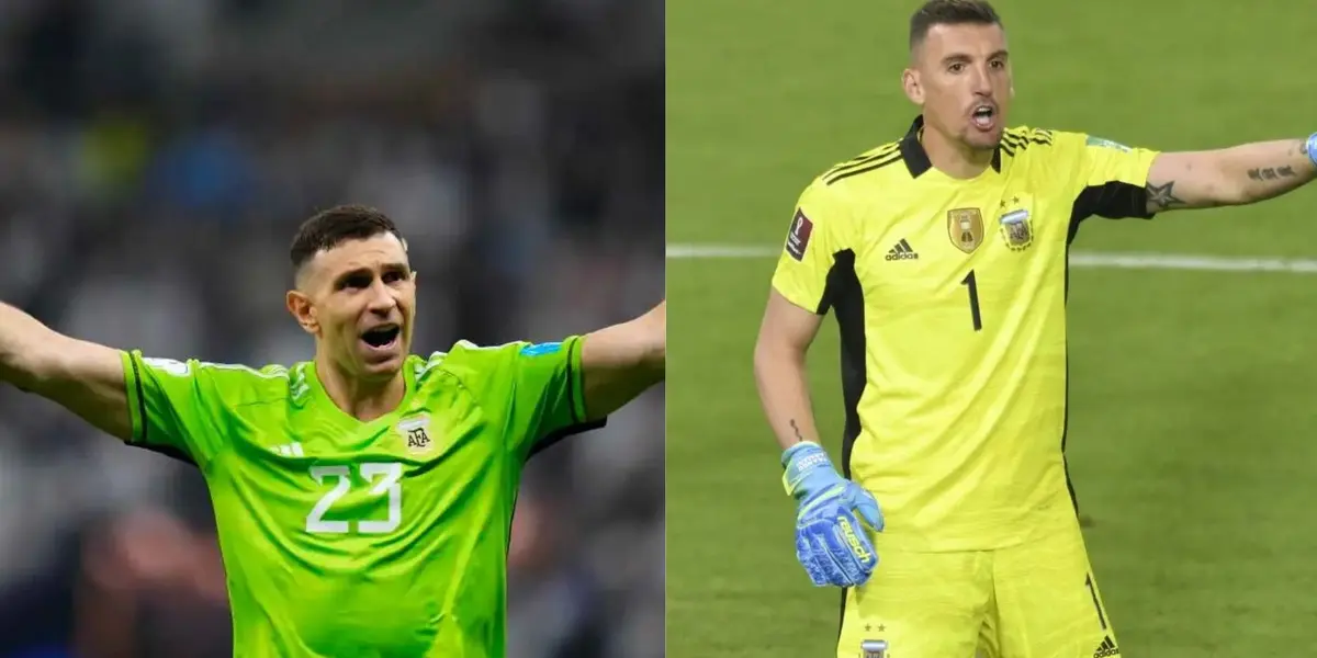 Franco Armani y Emiliano Martínez.