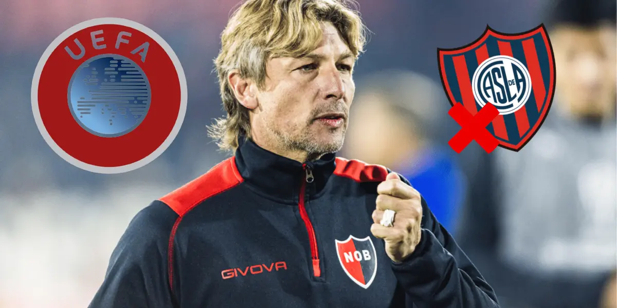 Gabriel Heinze en su etapa como DT de Newells Old Boys.