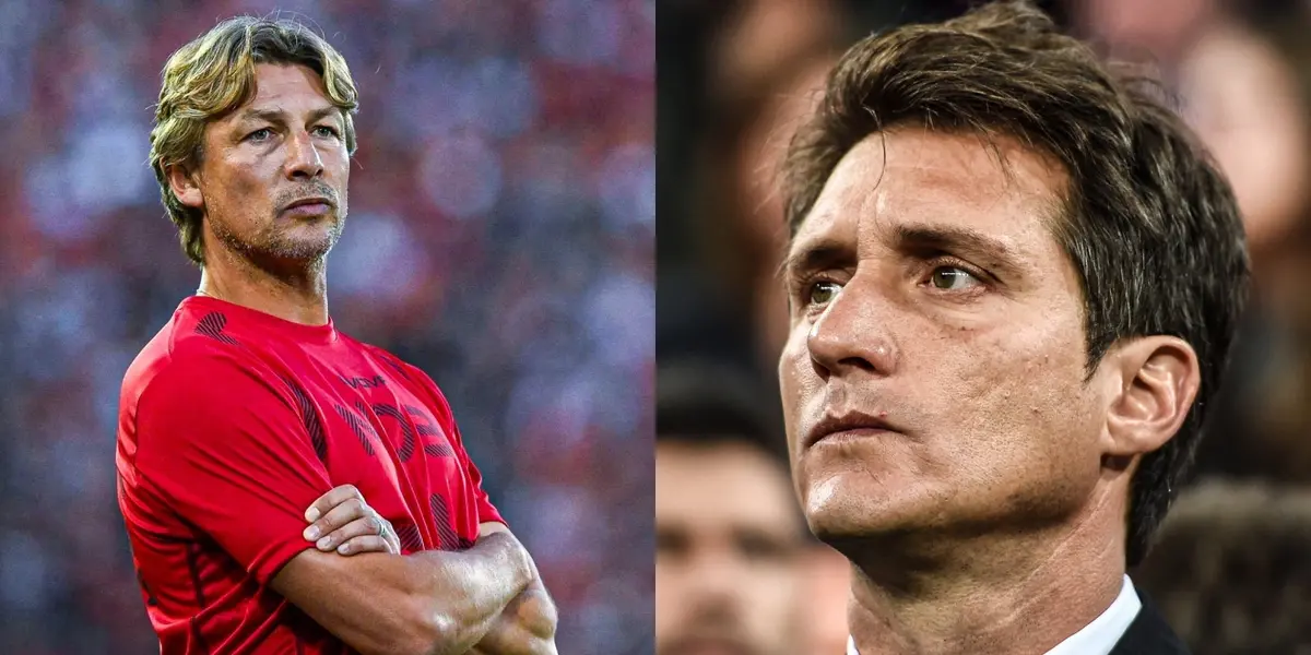 Gabriel Heinze y Guillermo Barros Schelotto