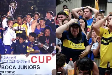 Ganó todo con Boca Juniors y ahora salió con los tapones de punta contra los jugadores del Xeneize.