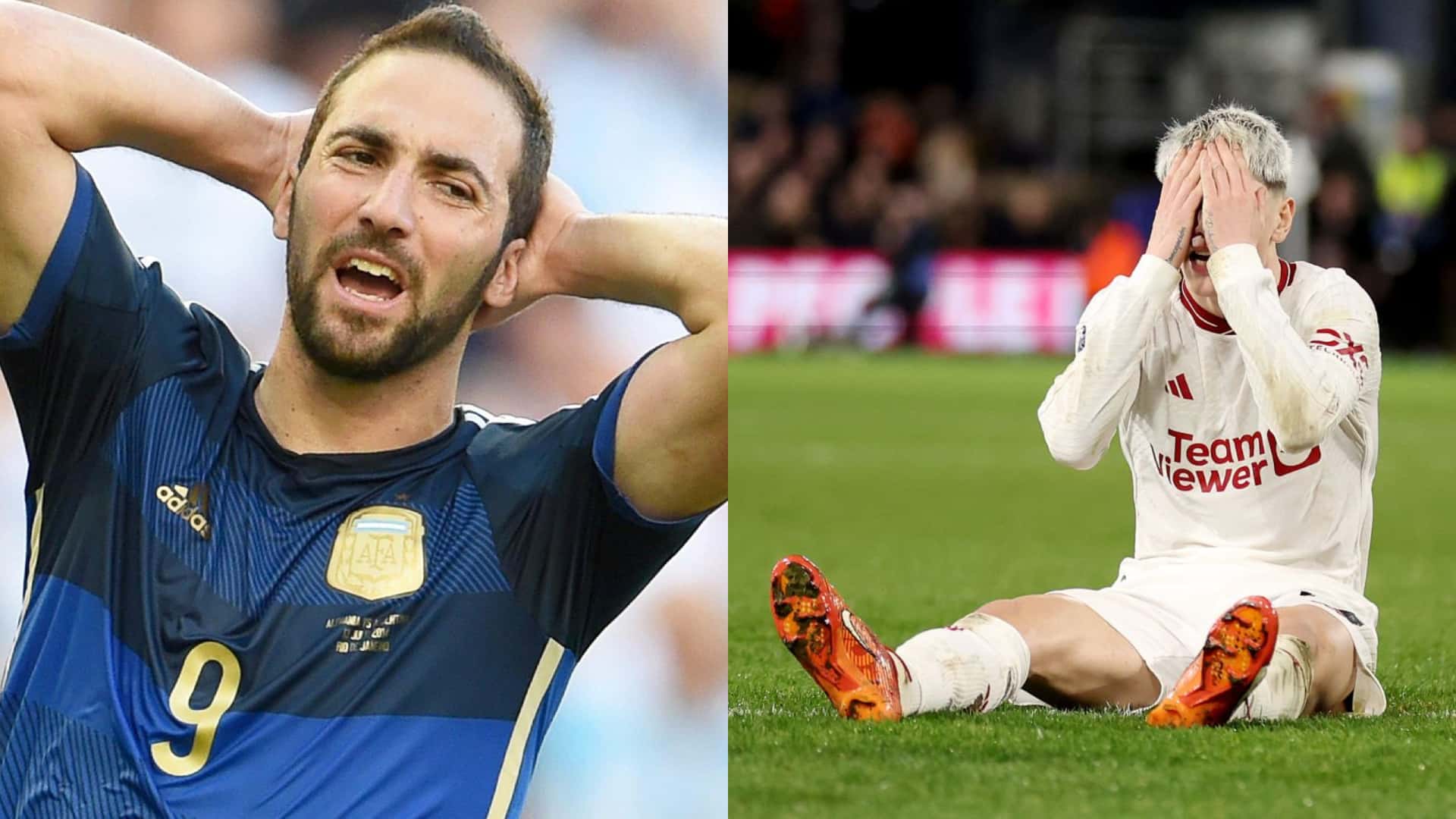 Garnacho fue comparado con Higuaín
