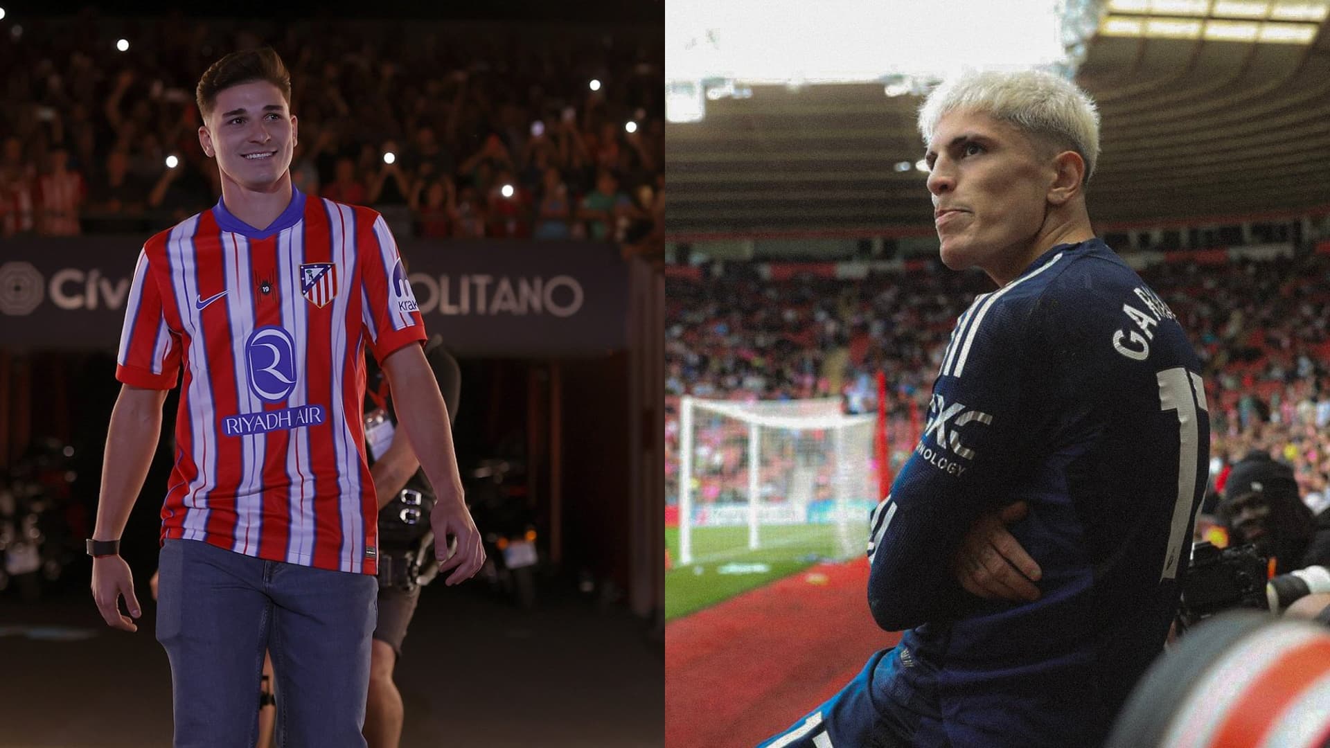 Garnacho y Julián Álvarez