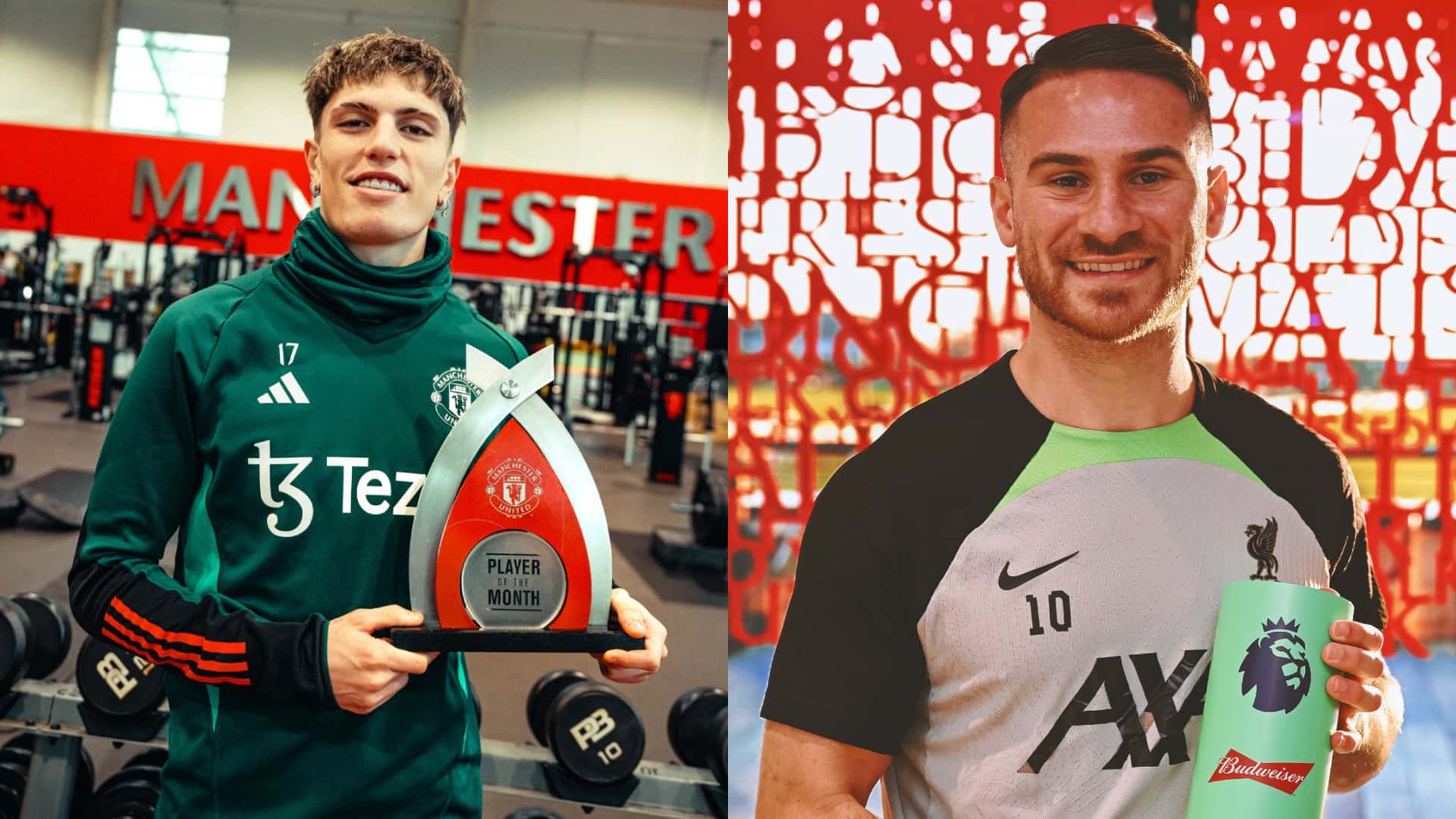 Garnacho y Mac Allister fueron premiados en Inglaterra