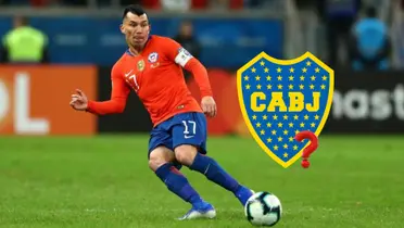 Gary Medel con la selección de Chile.
