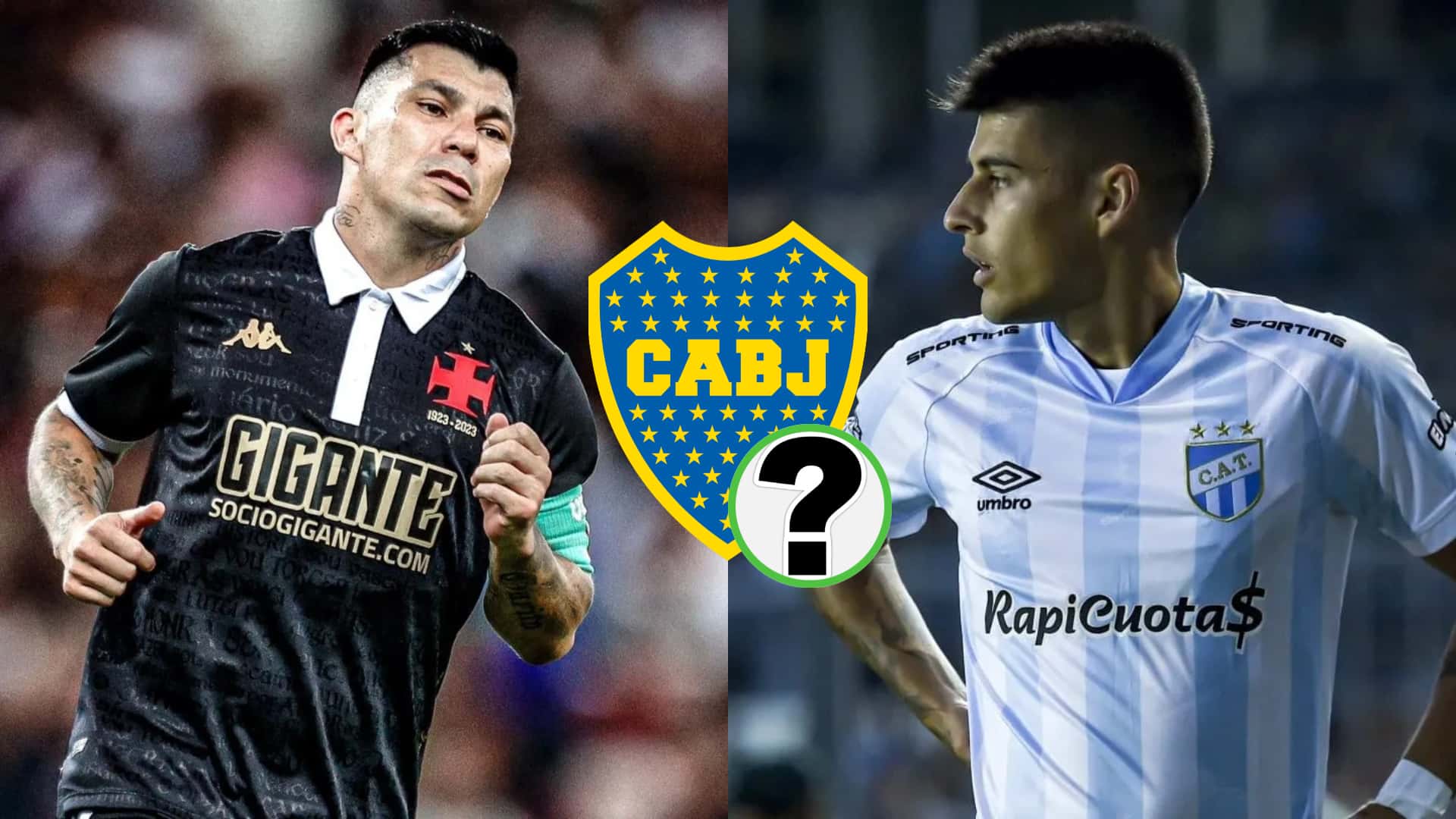 Gary Medel y Joaquín Pereyra, con la camiseta de sus respectivos equipos.