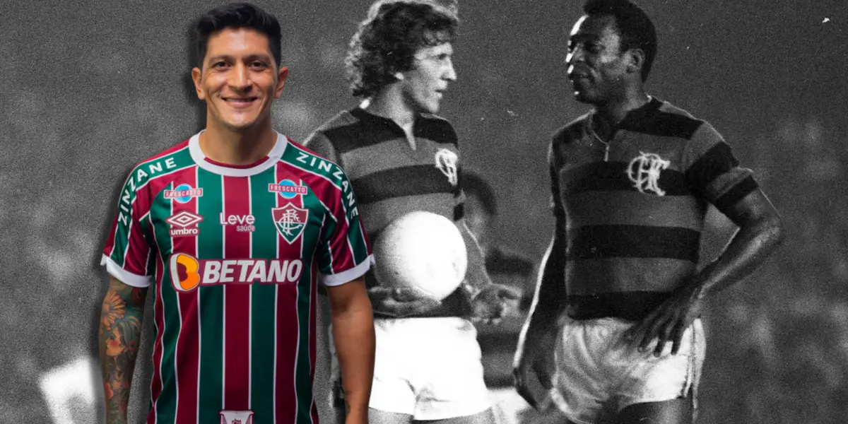 Germán Cano con la camiseta de Fluminense