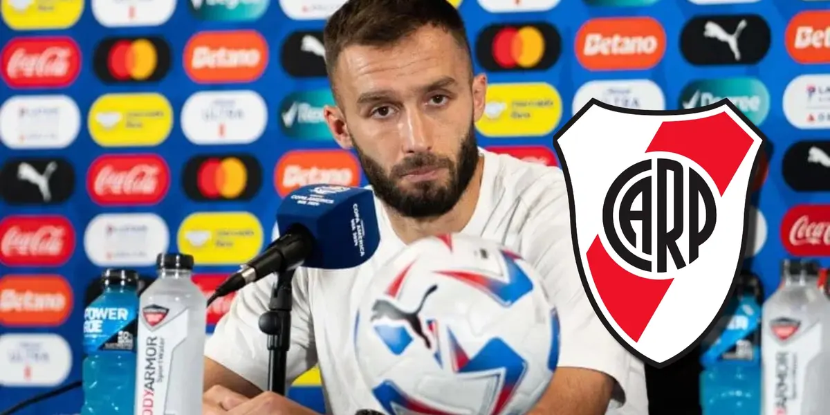 Germán Pezzella en conferencia de prensa.