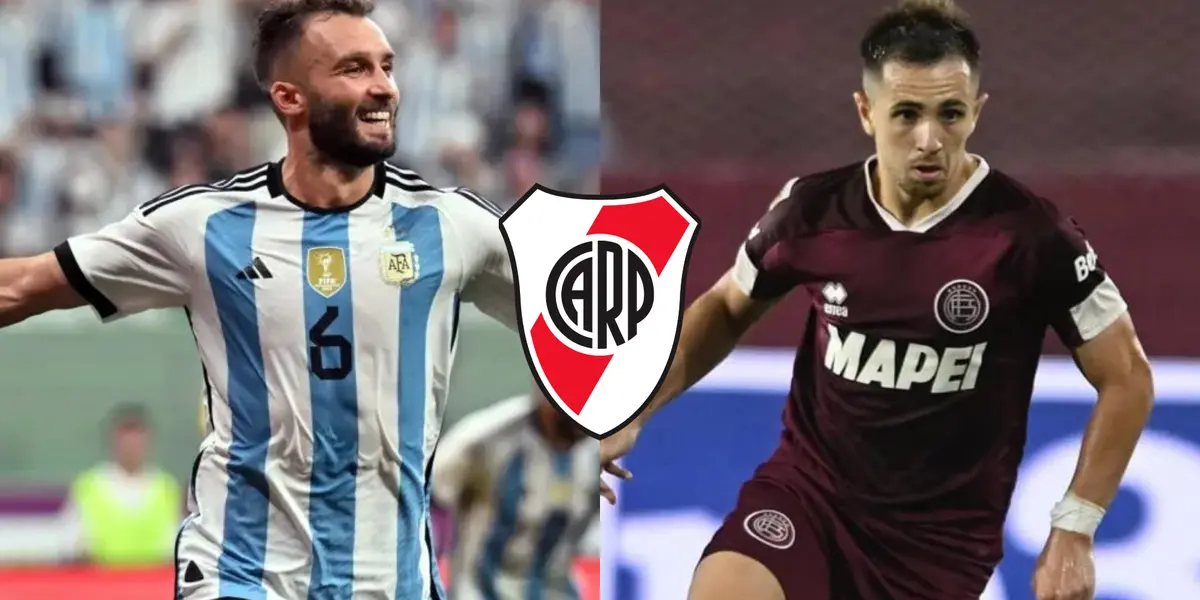 Germán Pezzella y Felipe Peña jugando con Argentina y Lanús, respectivamente.