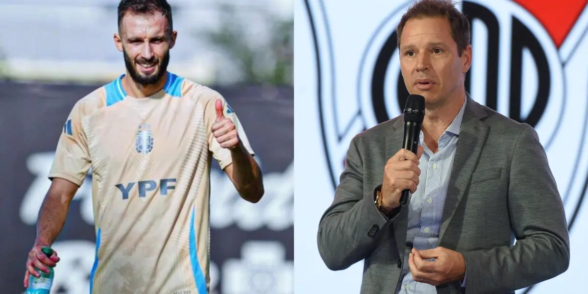 Germán Pezzella y Jorge Brito en River.
