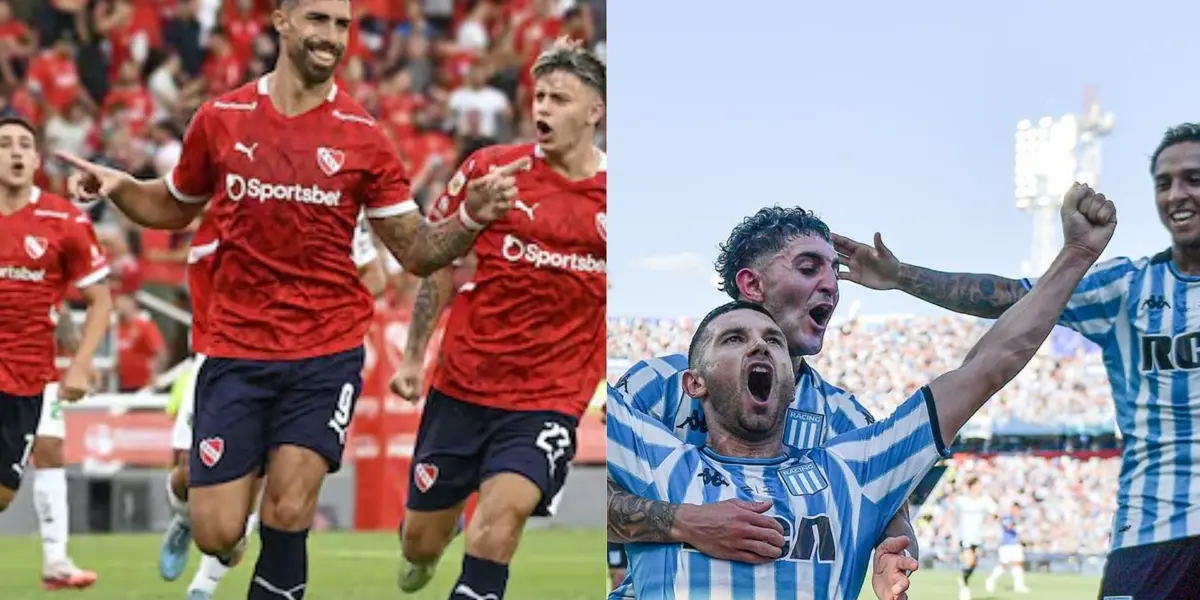 Goles de Independiente y Racing.