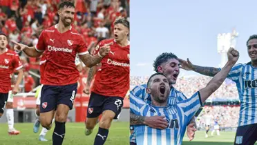 Goles de Independiente y Racing.