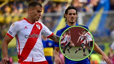 González Pirez y Cavani junto a las inferiores de River.