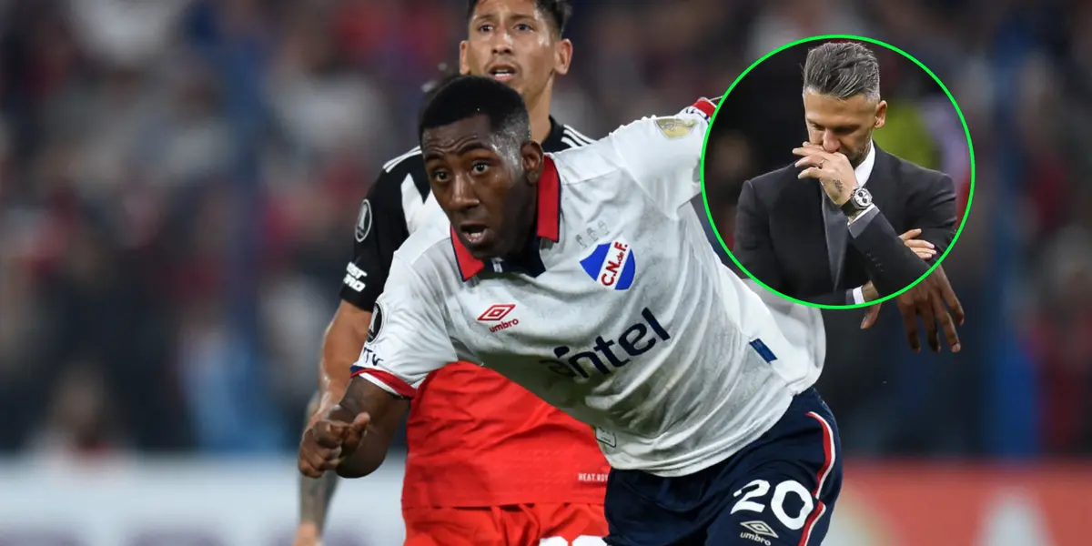 Gonzalo Garneiro durante el River vs Nacional.