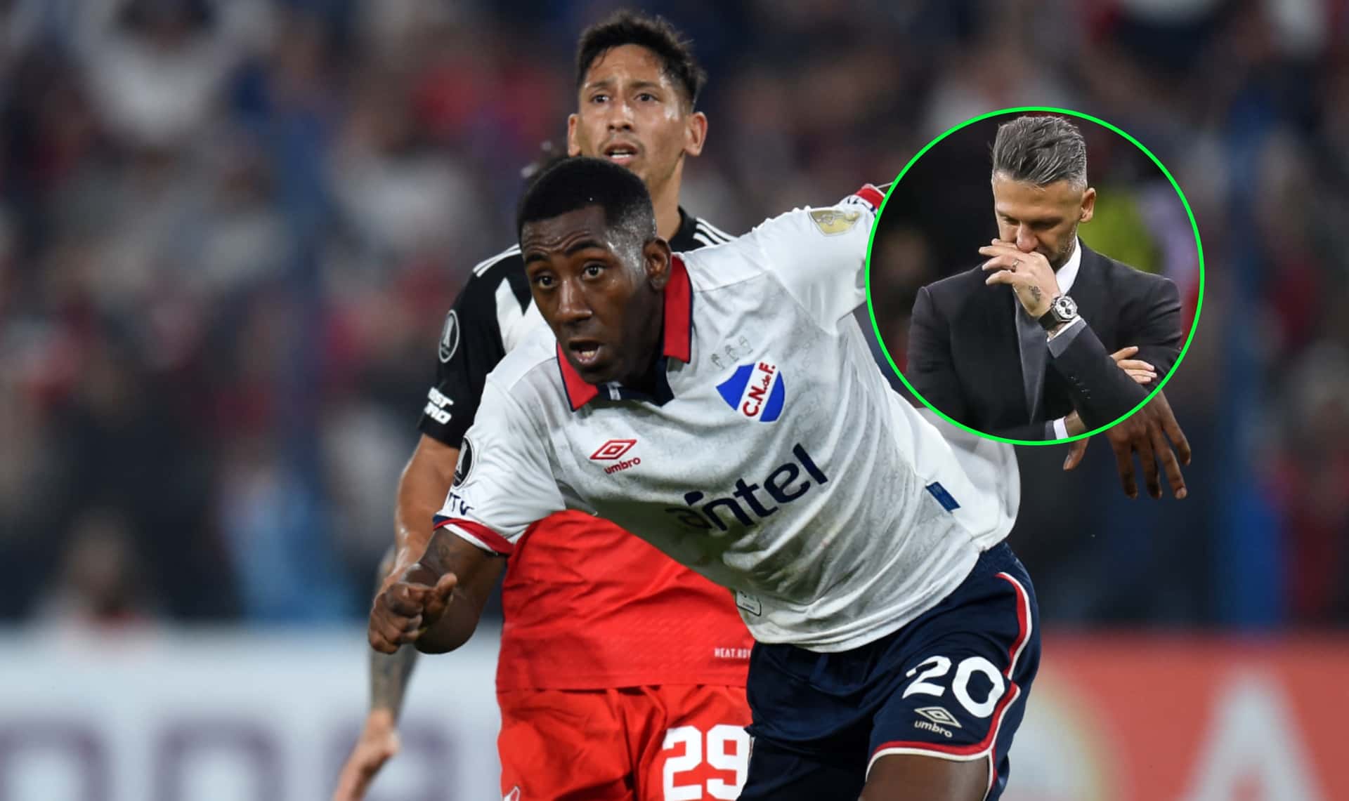Gonzalo Garneiro durante el River vs Nacional.