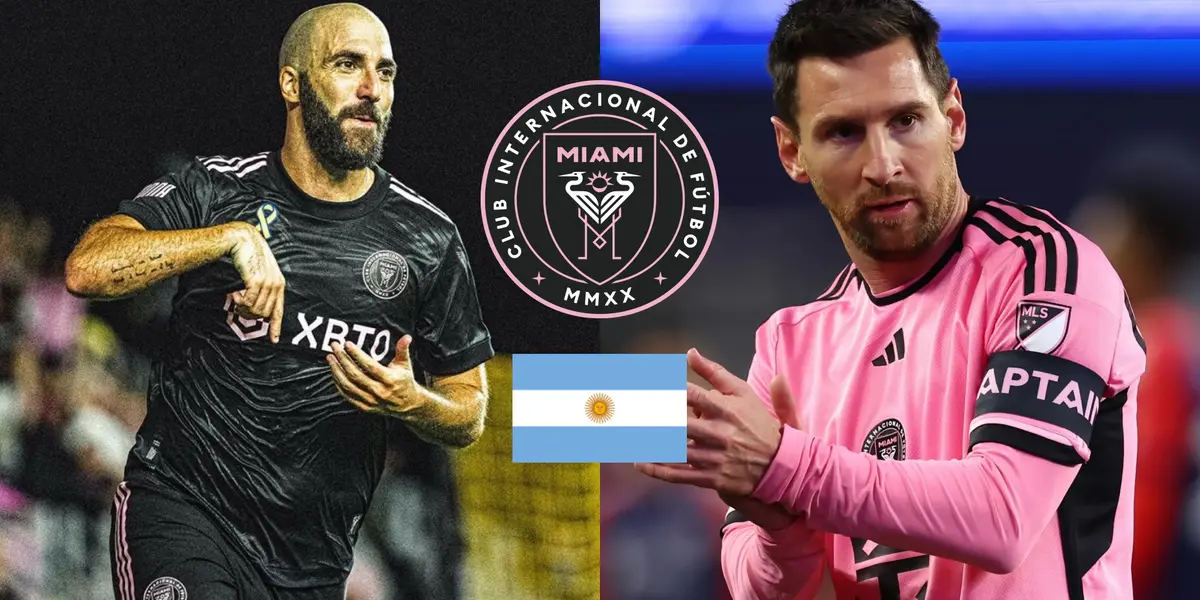 Gonzalo Higuaín y Lionel Messi en Inter Miami