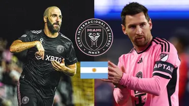 Gonzalo Higuaín y Lionel Messi en Inter Miami