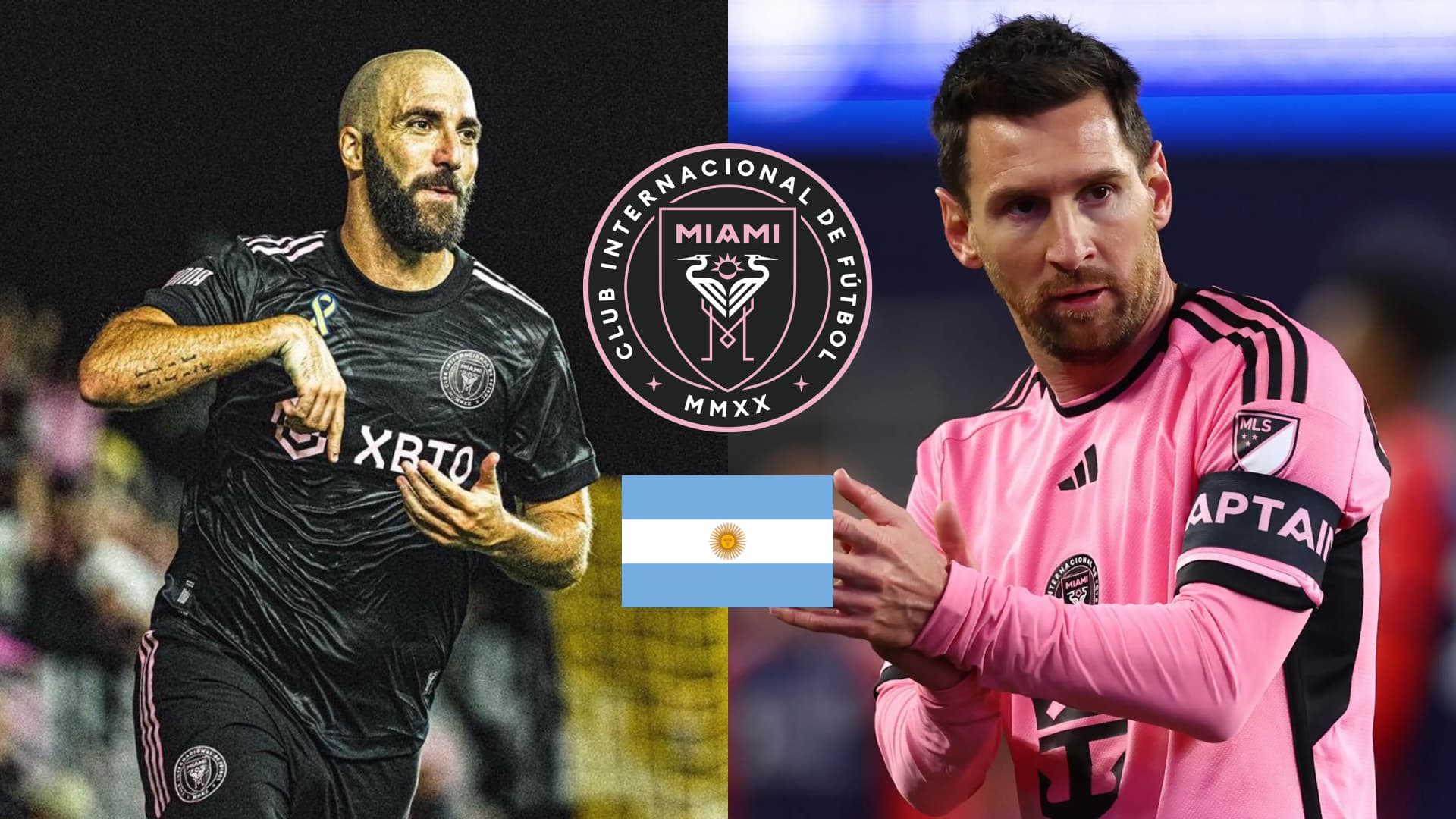 Gonzalo Higuaín y Lionel Messi en Inter Miami