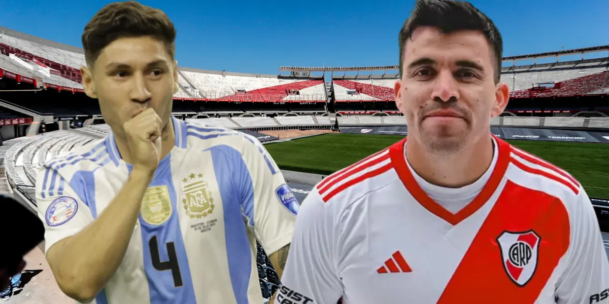 Gonzalo Montiel y Marcos Acuña (Foto tomada de: Universo/Transfermarkt/River Plate)
