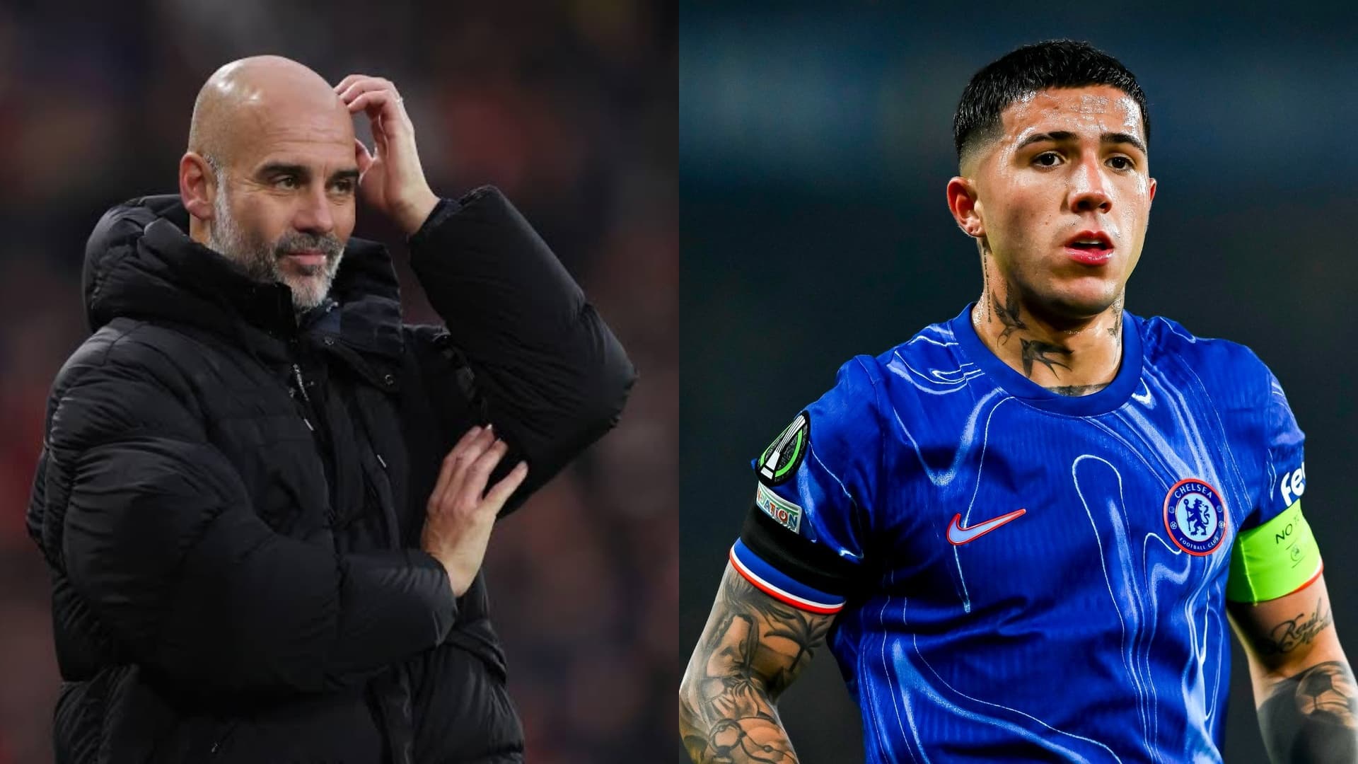 Guardiola y Enzo Fernández