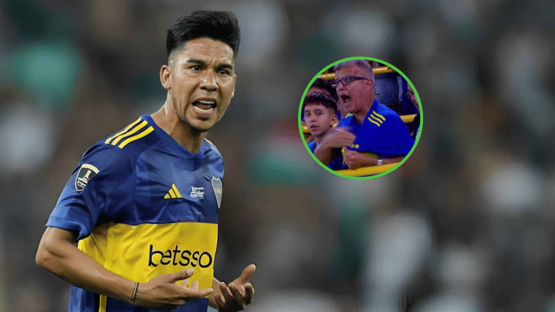 Guillermo Fernández durante un partido de Boca Juniors.