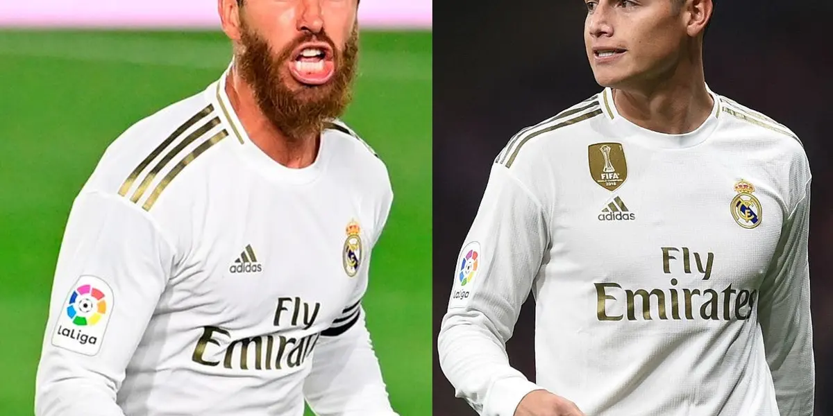 Hasta que habló el capitán del Real Madrid, Sergio Ramos y sin contemplaciones se fue contra James Rodríguez.