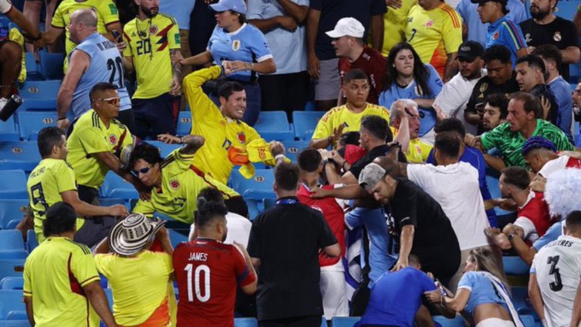 Hinchas colombianos
