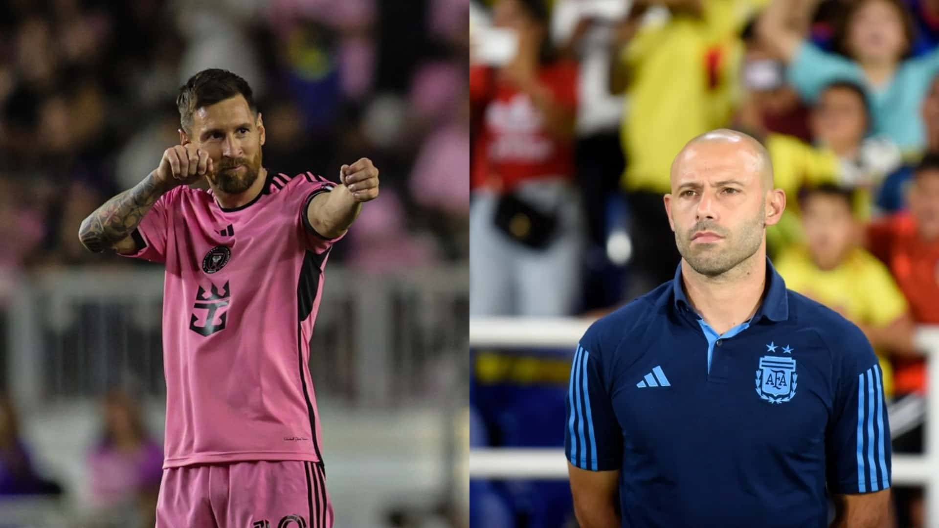Javier Mascherano y Lionel Messi