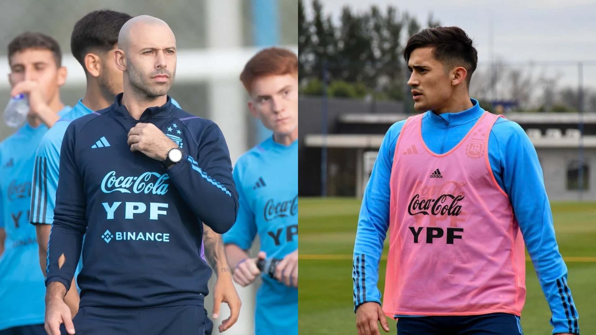Javier Mascherano y Pablo Solari.