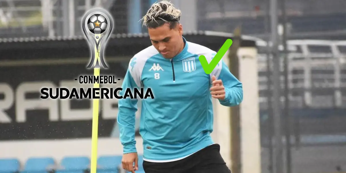 Juan Fernando Quintero entrenando en Racing