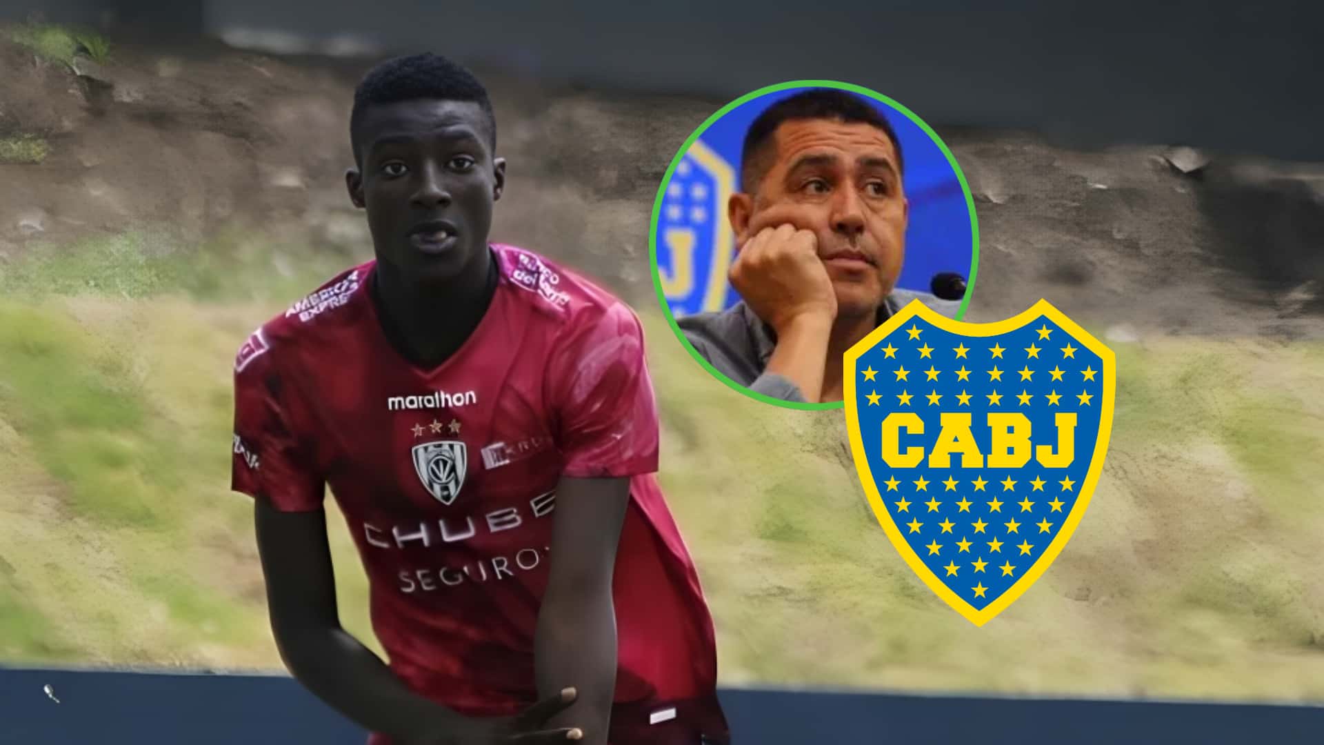 Juan Riquelme Angulo con la Sub-18 de Independiente del Valle.