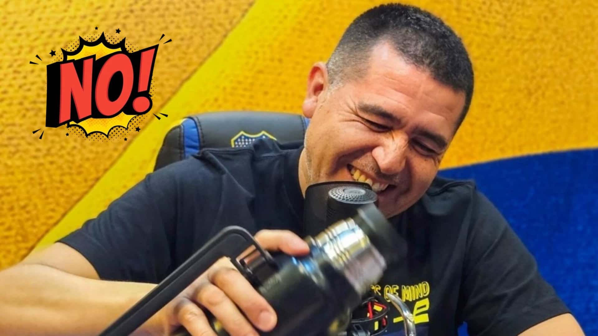Juan Román Riquelme con el mate