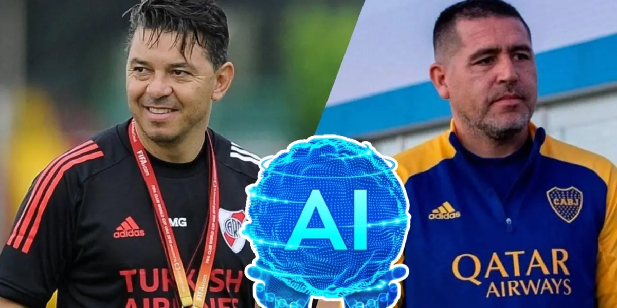 Juan Román Riquelme - Marcelo Gallardo (Foto: TyC Sports)