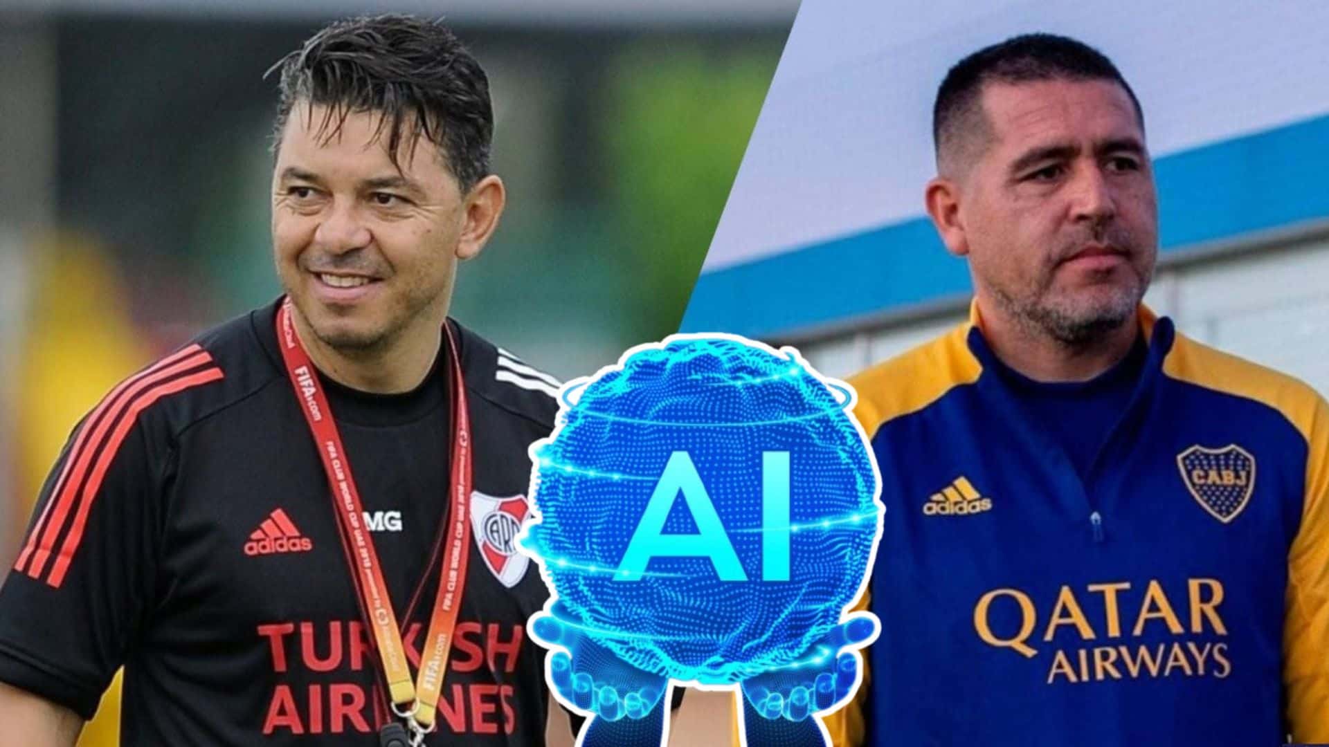 Juan Román Riquelme - Marcelo Gallardo (Foto: TyC Sports)