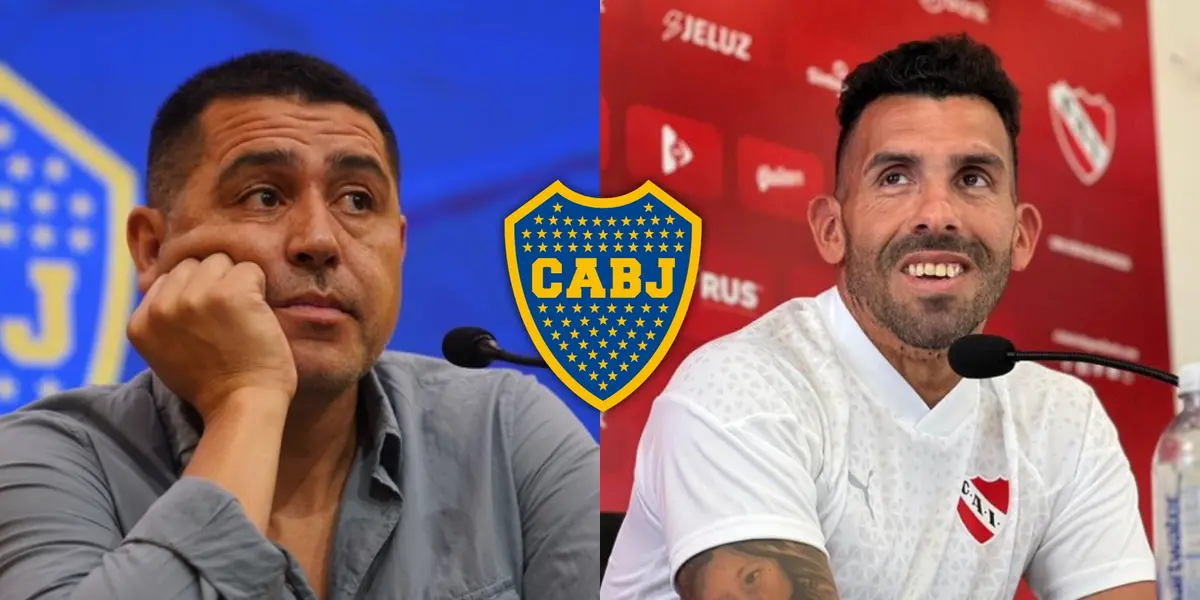 Juan Román Riquelme y Carlos Tévez, dos leyendas de Boca Juniors.