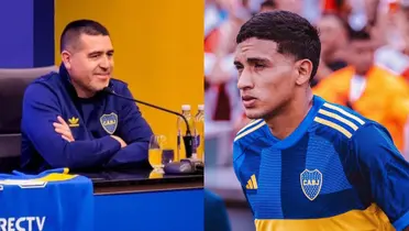 Juan Román Riquelme y Ezequiel Fernández