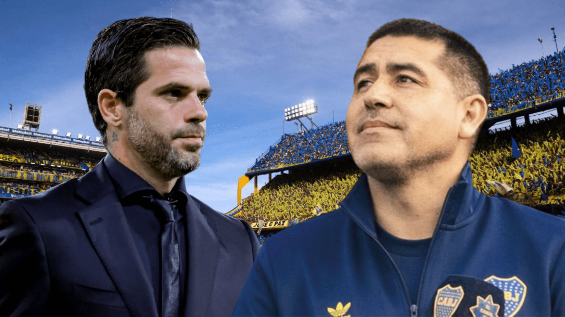 Juan Román Riquelme y Fernando Gago (Foto tomada de: Primicias/Centro/Boca Juniors)