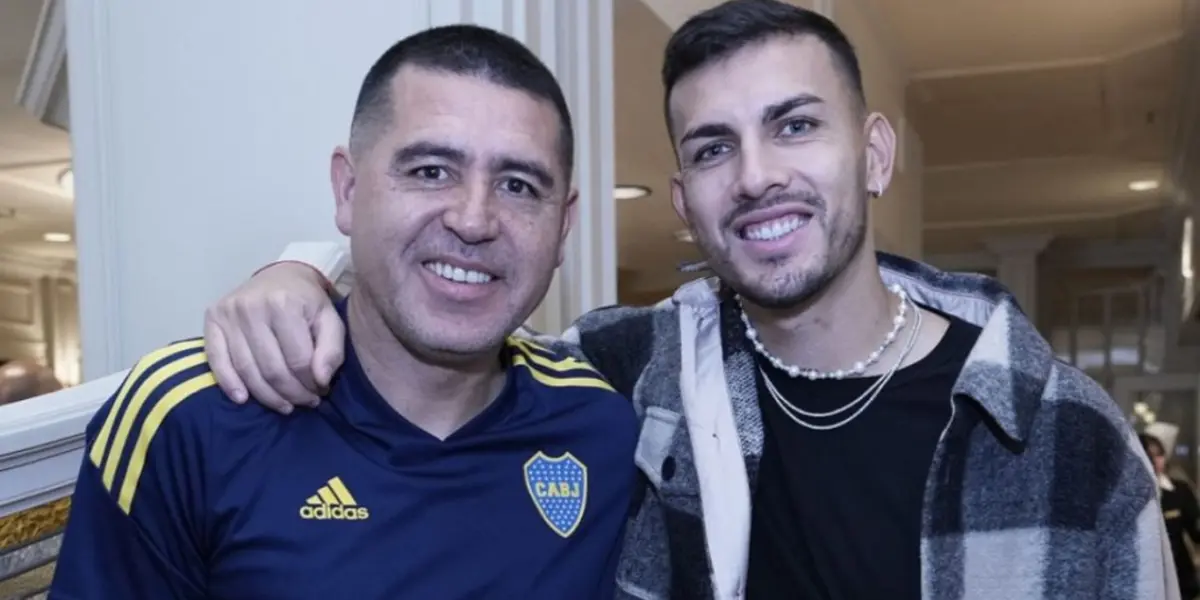 Juan Román Riquelme y Leandro Paredes