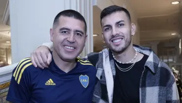 Juan Román Riquelme y Leandro Paredes